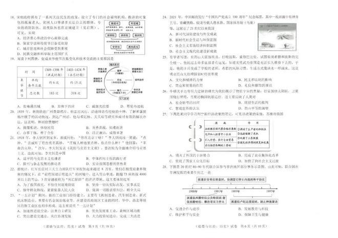 2023年武汉中考试卷和答案