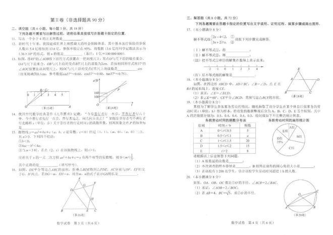 2023年武汉中考试卷和答案