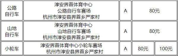 2023杭州亚运会赛事门票价格一览表