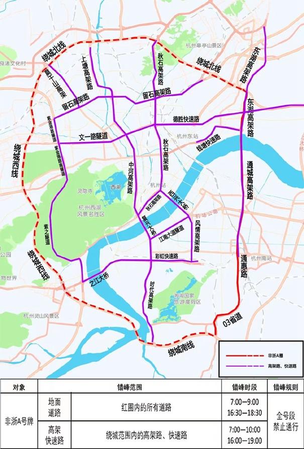 2023杭州外地车限行时间最新规定