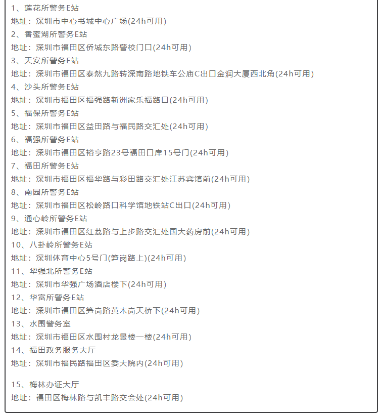 2023年深圳港澳通行证自助签注机地址