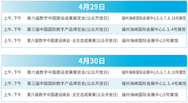 数字中国峰会2023时间及地点